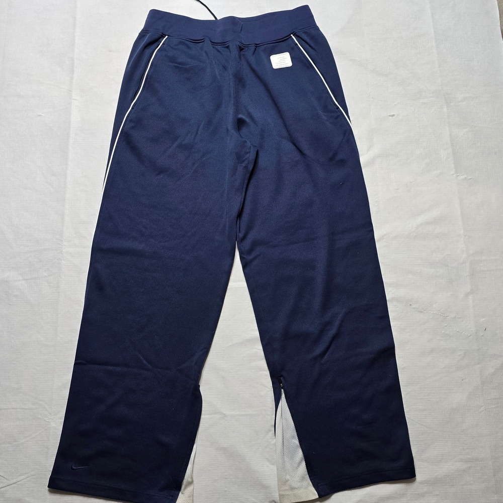Nike LeBron James Mens XL Navy Blue Track Pants Zipper Pockets Warmup Basketball